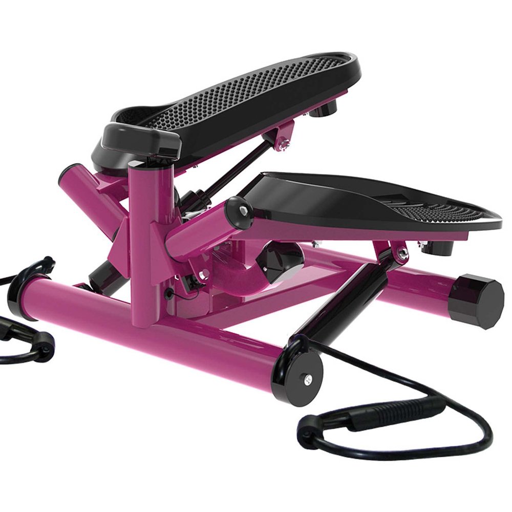 YSUEFIJO Portable Mini Stair Stepper, Stair Stepper with Resistance Band, Anti Slip Fitness Equipment, Exercise Slimming Machine, 330lbs Weight Capacity, for Home, Desk or Office Workouts (Purple)