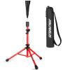 AOLIGEIJS Baseball Tee Batting Tee Softball Tee Portable Travel Hitting Tee,Easy Adjustable Height,Stable Tripod Stand (Baseball Tee Pro, Red) view 1
