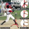 AOLIGEIJS Baseball Tee Batting Tee Softball Tee Portable Travel Hitting Tee,Easy Adjustable Height,Stable Tripod Stand (Baseball Tee Pro, Red) view 2