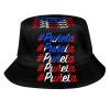 Cute Puerto Rico Flag Bucket Hats for Men Women Teens Packable Puerto Rico Sun Hats Fisherman Hat Cap view 1