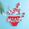 Baby Swimsuit Boy Kids Toddler Baby Girls Spring Summer Strawberry Print Cotton Sleeveless Beach (Red, 12-18 Months) view 2
