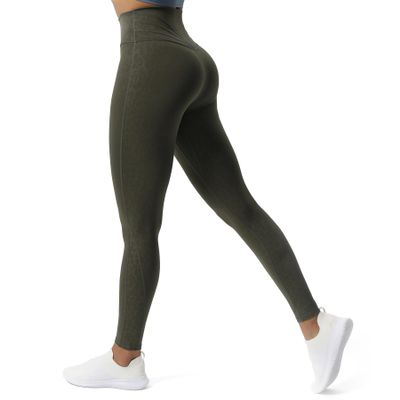 Aoxjox High Waisted Workout Leggings for Women Trinity Yoga Pants 26.5" (Olive Green Leopard Print, X-Small)