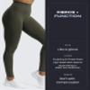 Aoxjox High Waisted Workout Leggings for Women Trinity Yoga Pants 26.5" (Olive Green Leopard Print, X-Small) view 2