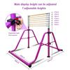 GLANT Gymnastics Bar for Kids with Rings Set, 7 Heights Adjustable Easy Folding Gymnastic Training Bar Kids Monkey Horizontal Bars - Max Load 300LBS (Purple) view 3