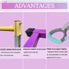 GLANT Gymnastics Bar for Kids with Rings Set, 7 Heights Adjustable Easy Folding Gymnastic Training Bar Kids Monkey Horizontal Bars - Max Load 300LBS (Purple) view 4