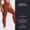 Aoxjox High Waisted Workout Leggings for Women Trinity Yoga Pants 26.5" (Cherry Mahogany Leopard Print, Large) view 2