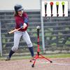 AOLIGEIJS Baseball Tee Batting Tee Softball Tee Portable Travel Hitting Tee,Easy Adjustable Height,Stable Tripod Stand (Baseball Tee, Red) view 4