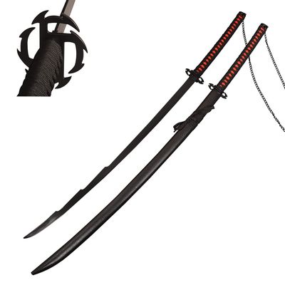 COSWOR 55.1" Kurosaki's Tensa Zangetsu Version 2 Samurai Sword Anime Katana for Cosplay, Collection-Long Version