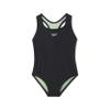 Speedo Girls' Big Kid Swimsuit One Piece Closed Racerback, 2023 Anthracite, 8 view 1