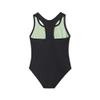 Speedo Girls' Big Kid Swimsuit One Piece Closed Racerback, 2023 Anthracite, 8 view 2