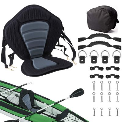 Vashly Kayak Seat, Detachable Universal Paddle Board Seat for Kayak, Canoe Seats with Detachable Storage Bag, Kayak Seat Cushion for Kayaking Canoeing Rafting Fishing(Gray)