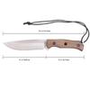 MOTEECRAG Fixed Blade Bushcraft Knife Full Tang Camping Knife with Sheath and hanging rope for Outdoor, Hiking, Gift view 4