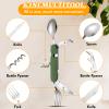 Tessco for you 5 Set 6 in 1 Camping Utensil, Portable Stainless Steel Multifunction Flatware Spoon Fork Knife Bottle Opener Combo Mess Kit with Carrying Pouch, Cutlery for Travel Backpacking Outdoor view 4