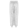 LiiYii Women's Shinny Sequins Harem Hip Hop Dance Harem Pants Bloomers Hippie Trousers White Small view 2