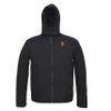 NORMAN Mens Soft Shell Fleece Full Zip Jacket Wind/Rain Resistant Hoodie Quilt Linning Black, BLACK, M view 1