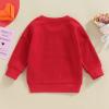 Kayotuas Toddler Valentines Day Shirt for Boys Girls Cute Letter Print Long Sleeve Top Crewneck Sweatshirt Fall Winter Clothes (MR. STEAL YOUR HEART Red,0-6 Months) view 4