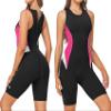 DIFOS Women's Triathlon Suit One-Piece Sleeveless Tri-Suit Quick-Dry 3D Padded Athletic Swimsuits Slimming Cycling Running view 1