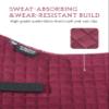 Harrison Howard All-Purpose Saddle Pad Suede Saddle Pad for Horses Use During Everyday Riding - Burgundy view 2