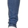 JEsilunmaMY Men's Ripped Pencil Denim Pants Mid Waist Distressed Slimming Skinny Jeans Casual Stretch Destroyed Jeans Pants (Blue,XX-Large) view 4