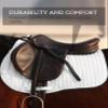 Harrison Howard All-Purpose Saddle Pad Suede Saddle Pad for Horses Use During Everyday Riding - White view 4
