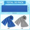 BBTO Cooling Towel Microfiber Ice Cool Cold Sport Face and Neck Soft Breathable Chilly Sweat Towel for Yoga Gym Workout Hot Weather Camping Running, 32 x 12 Inches(Stylish Colors,30 Pieces) view 2