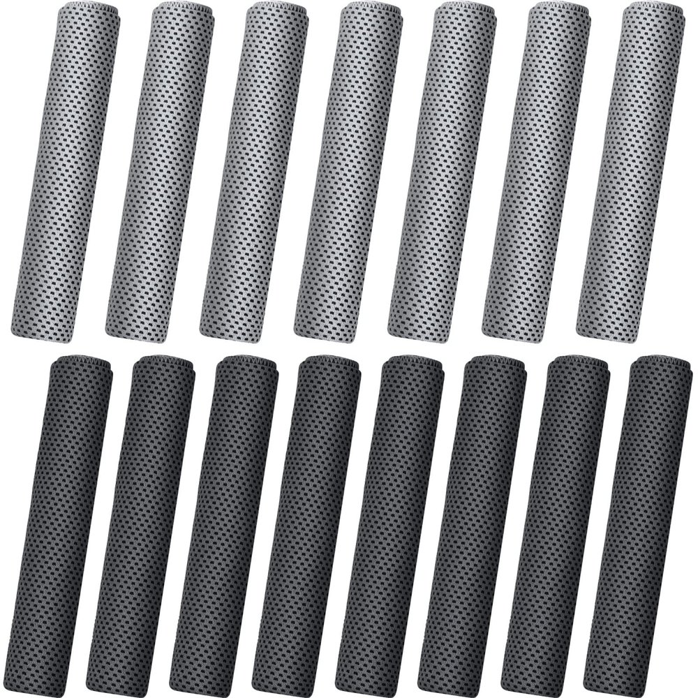 BBTO Cooling Towel Microfiber Ice Cool Cold Sport Face and Neck Soft Breathable Chilly Sweat Towel for Yoga Gym Workout Hot Weather Camping Running, 32 x 12 Inches(Cool Colors,15 Pieces)