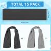 BBTO Cooling Towel Microfiber Ice Cool Cold Sport Face and Neck Soft Breathable Chilly Sweat Towel for Yoga Gym Workout Hot Weather Camping Running, 32 x 12 Inches(Cool Colors,15 Pieces) view 2
