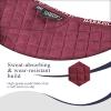 Harrison Howard Close Contact Saddle Pad Non-Slip Suede Outer Perfect for Use with Jumping Saddles - Burgundy view 2