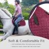 Harrison Howard Close Contact Saddle Pad Non-Slip Suede Outer Perfect for Use with Jumping Saddles - Burgundy view 4