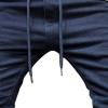 JEsilunmaMY Casual Drawstring Sport Jeans for Men Elastic Waist Stretch Skinny Denim Pants Mid Rise Washed Pencil Jean Pants (Dark Blue,XX-Large) view 2