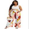 Euulin Women's Wide Leg Long Palazzo Pants High Waist Loose Fit Casual Flowy Pants Trousers with Pockets Line XL view 2