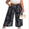 Euulin Women's Wide Leg Long Palazzo Pants High Waist Loose Fit Casual Flowy Pants Trousers with Pockets Square S view 1