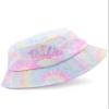 Barbie Bucket Hat for Girls | Kids & Teens Multicoloured Tie Dye One Size Sun Hat | Embroidered Headwear Soft Crown with Peak view 1