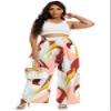 Euulin Women's Wide Leg Long Palazzo Pants High Waist Loose Fit Casual Flowy Pants Trousers with Pockets Line M view 3