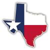 Texas USA State Map Flag Car Bumper Sticker Decal view 1