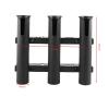 DYPASA Vertical Fishing Rod Holder Fishing Rod Storage Holder Pole Fishing Rod Racks Holder Socket for Boat Marine Fishing Box Kayak Boat Yacht 3 Tubes Link Wall Mounted Fishing Rod Rack view 2