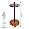 DYPASA Vertical Fishing Rod Holder Fishing Rod Round 15 Fishing Rod Storage Rack for Boat Display Rod Holder Support with Wheels Tackle Wall Mounted Fishing Rod Rack view 2
