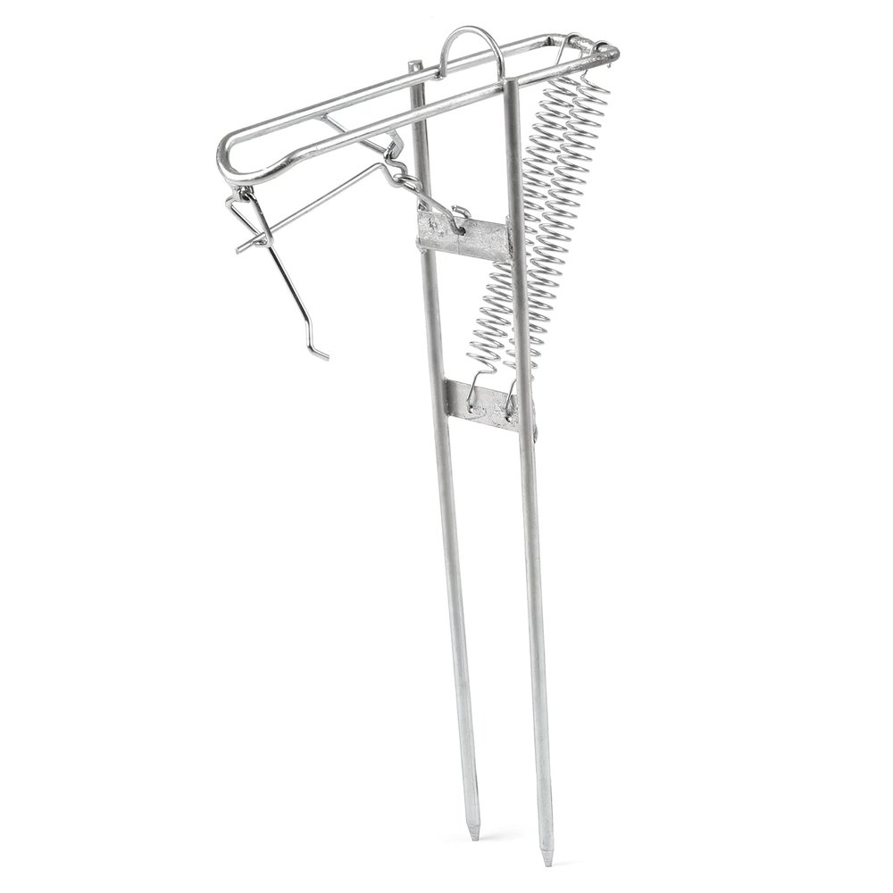 Vertical Fishing Rod Holder Fishing Rod Double Spring Setter Hook Tip-Up Holder Bracket Rack Stand Rod Fishing Pole Wall Mounted Fishing Rod Rack
