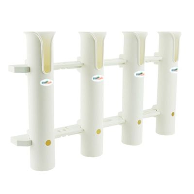 DYPASA Vertical Fishing Rod Holder 4 Tube Fishing Rod Holder Organiser Marine Yacht Kayak Vertical Pole Tube Mount Bracket Socket Rack Lure Pliers Storage Wall Mounted Fishing Rod Rack