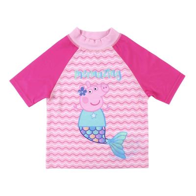 CERD LIFE'S LITTLE MOMENTS Peppa Pig Unisex Baby Girls' Swim Shirt, Pink, 24 Months