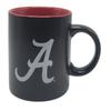 Boelter Brands Two Toned Matte Black Coffee Mug, NCAA Team Logo with Inner Team Color (Alabama Crimson Tide) view 1