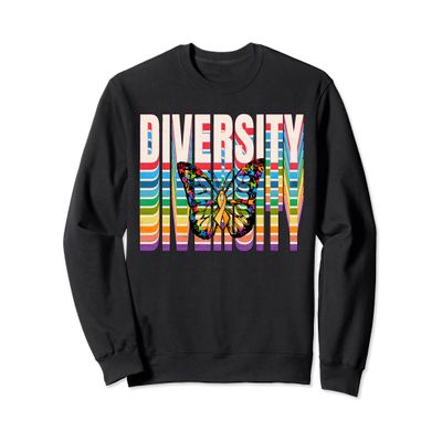 Acceptance and Kindness Graphic Design Celebrating Diversity Sweatshirt