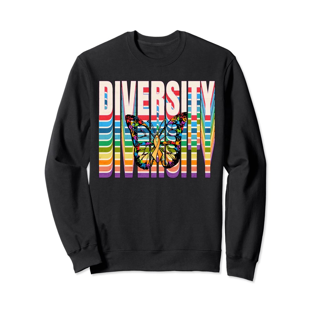 Acceptance and Kindness Graphic Design Celebrating Diversity Sweatshirt
