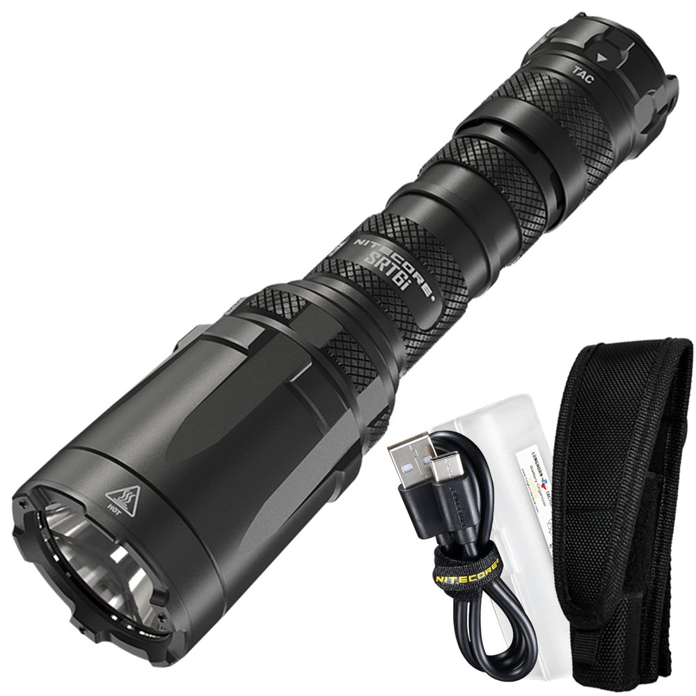 Nitecore SRT6i Tactical Flashlight, 2100 Lumen Long Throw USB Rechargeable Smart Ring with Organizer