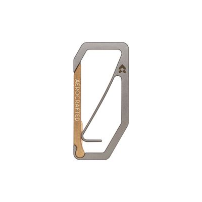 Aerocrafted Uplock Key Carabiner - Precision Made Titanium Everyday Carry Carabiner (Titanium/Bronze, Large)