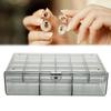 1pc Acrylic Compartment Box, Earring Organizer Box, Large Capacity 30 Translucent Compartments, Acrylic Jewelry Storage Boxes, Black view 3
