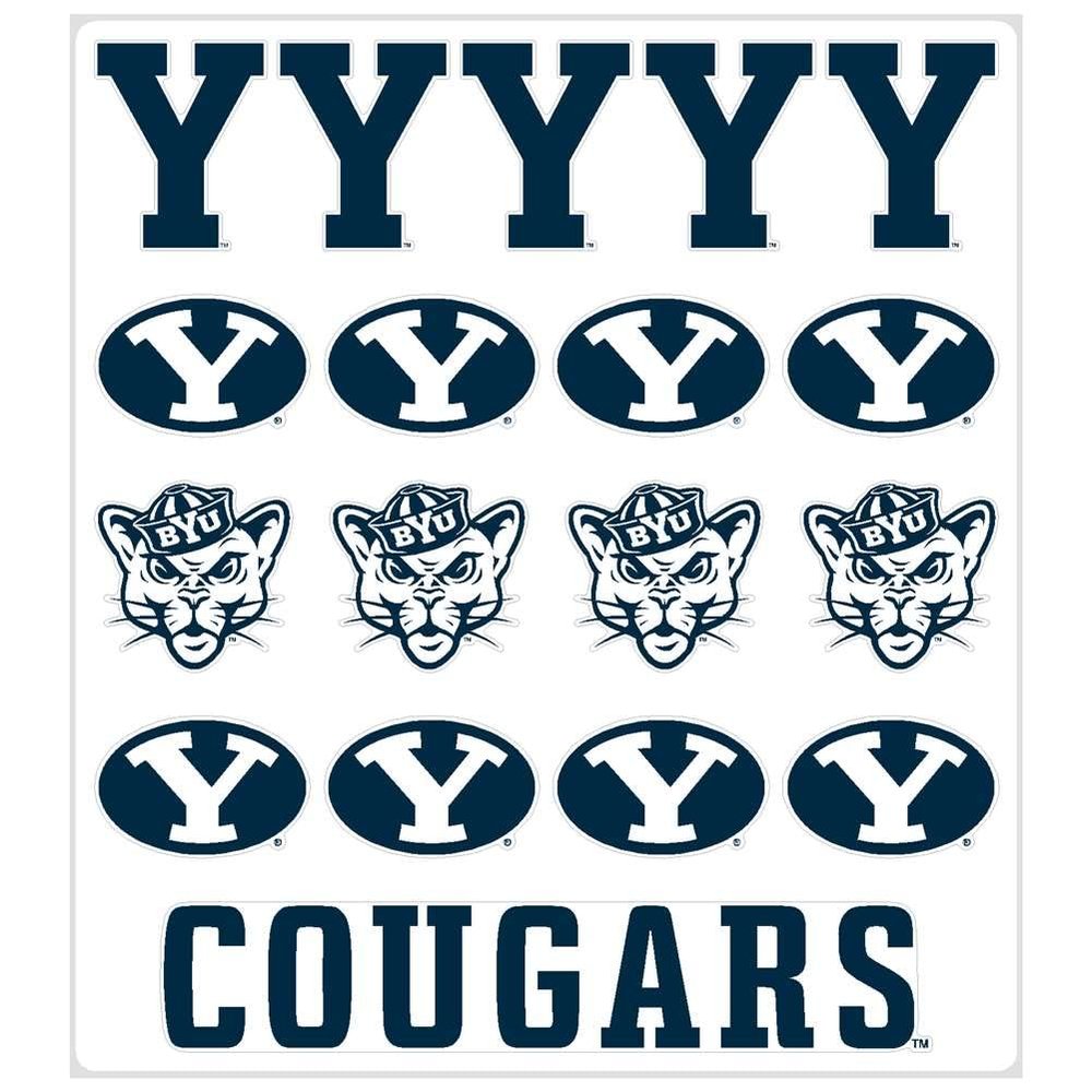 BYU Cougars Multi-Purpose Vinyl Sticker Sheet