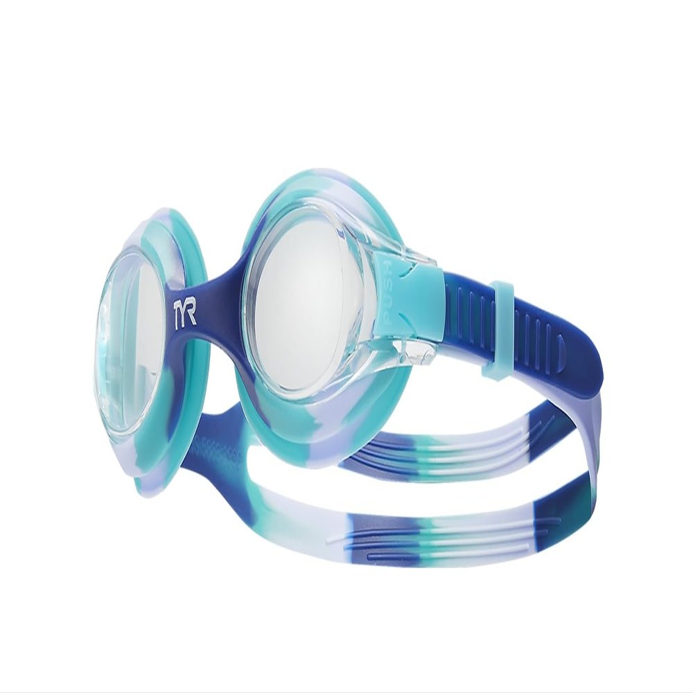 TYR Unisex Kid's Swimple Tie Dye Googles, Clear/Purple/Teal, One Size