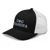 Dog Grandpa Trucker hat, Embroidered Trucker hat, Dog Grandpa Gifts, Birthday Black/White view 4