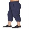 RBX Women's Plus Size Woven Lightweight Drawstring Capri Pant Smoke Blue 1X view 4